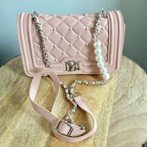 Badgley Miscka Blush Quilted Pearl Crossbody